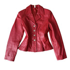 Red Leather Blazer