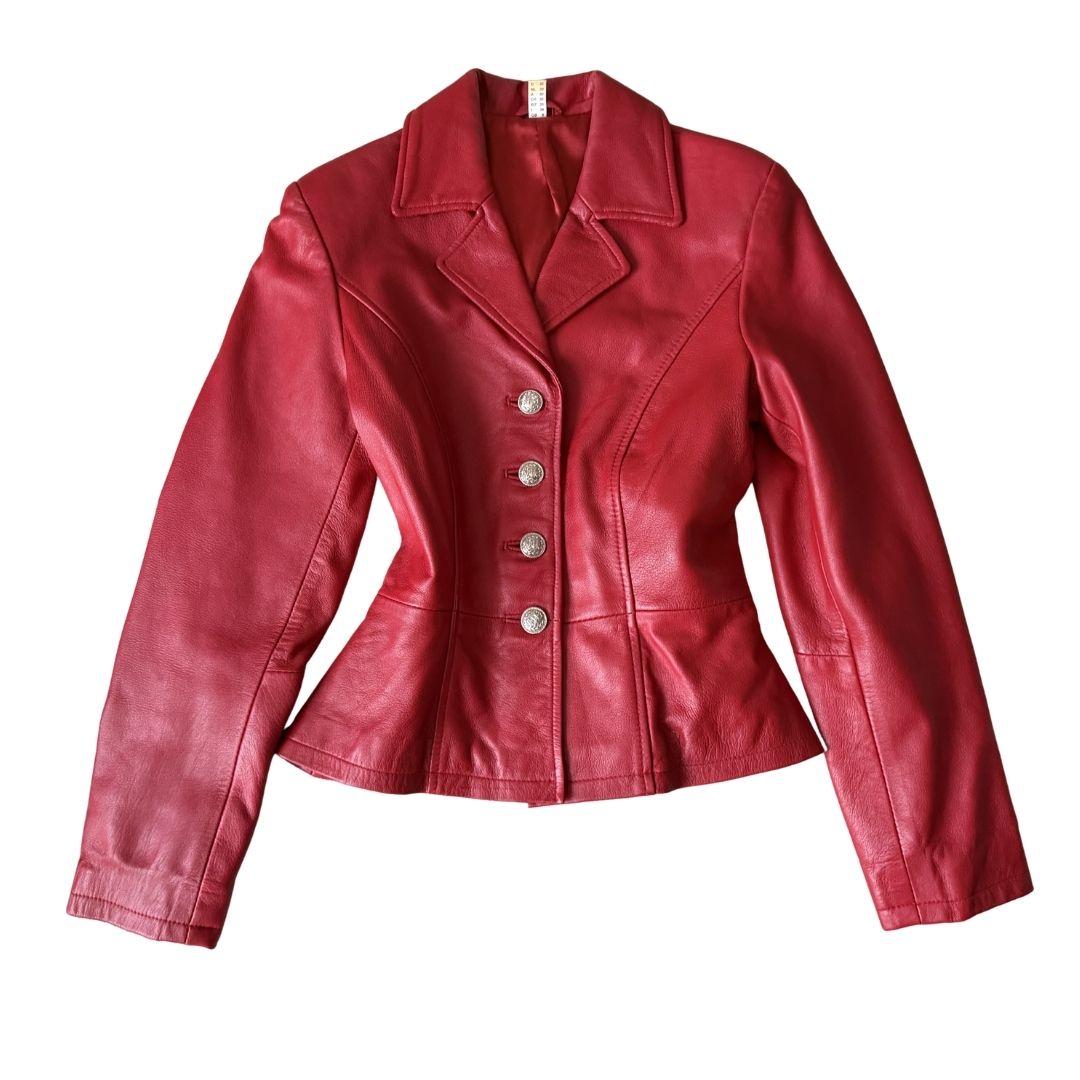 Red Leather Blazer