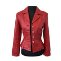 Red Leather Blazer