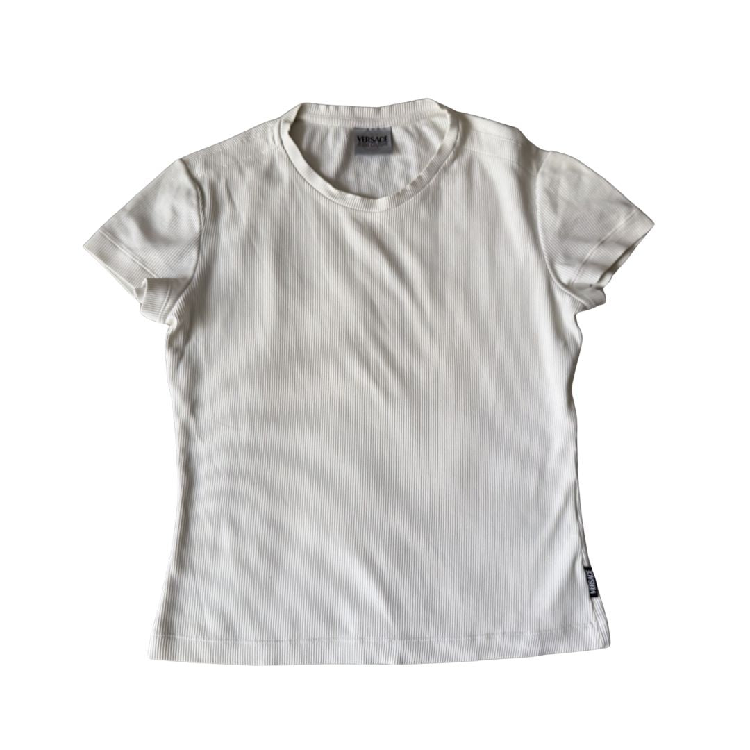 Versace Jeans Ribbed White Tee