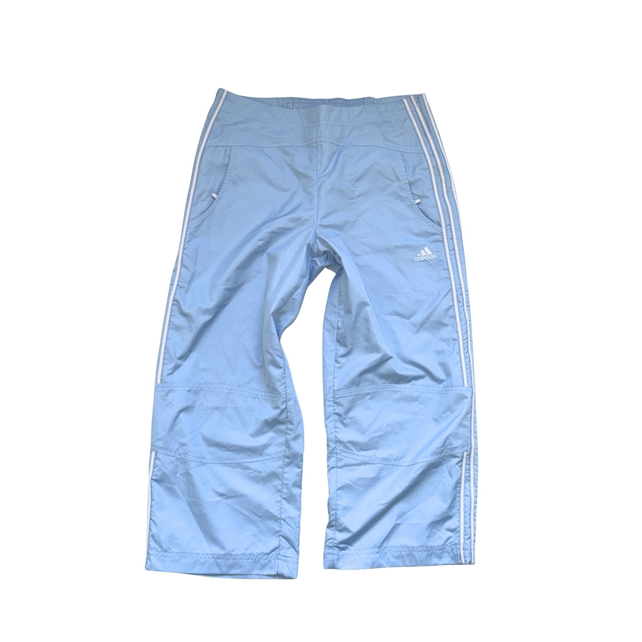 Vintage Adidas Sport 3-Stripe Wide-Leg Capri Pants