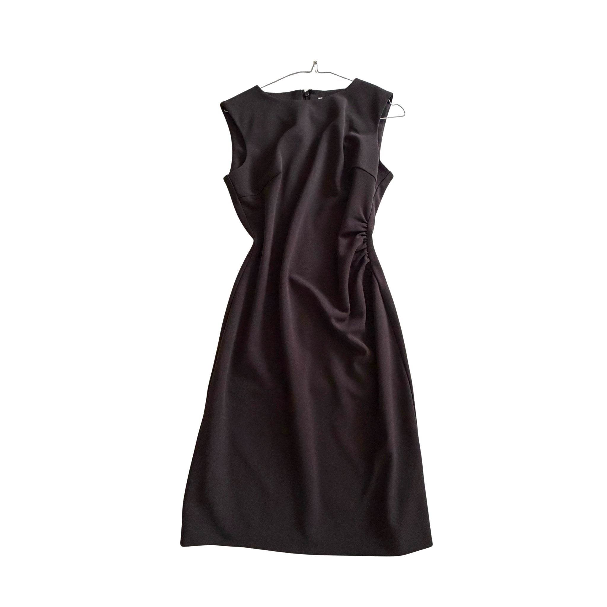 Calvin Klein - Black Ruched Side Dress