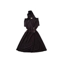Diesel – Black Hooded Viscose-Wool Blend Midi Dress with Side Zip