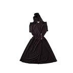 Diesel – Black Hooded Viscose-Wool Blend Midi Dress with Side Zip