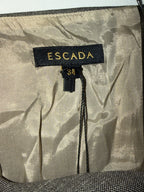 Escada – Brown Draped Short-Sleeve Mini