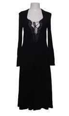 Escada – Black Long-Sleeve Lace-Up Front