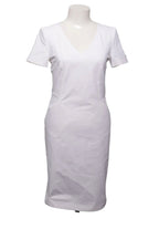 Escada Sport – White V-Neck Short Sleeve Midi Dress