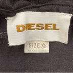 Diesel – Black Hooded Viscose-Wool Blend Midi Dress with Side Zip