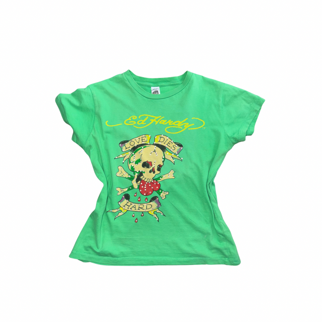 Ed Hardy "Love Dies Hard" Vintage Graphic Baby Tee