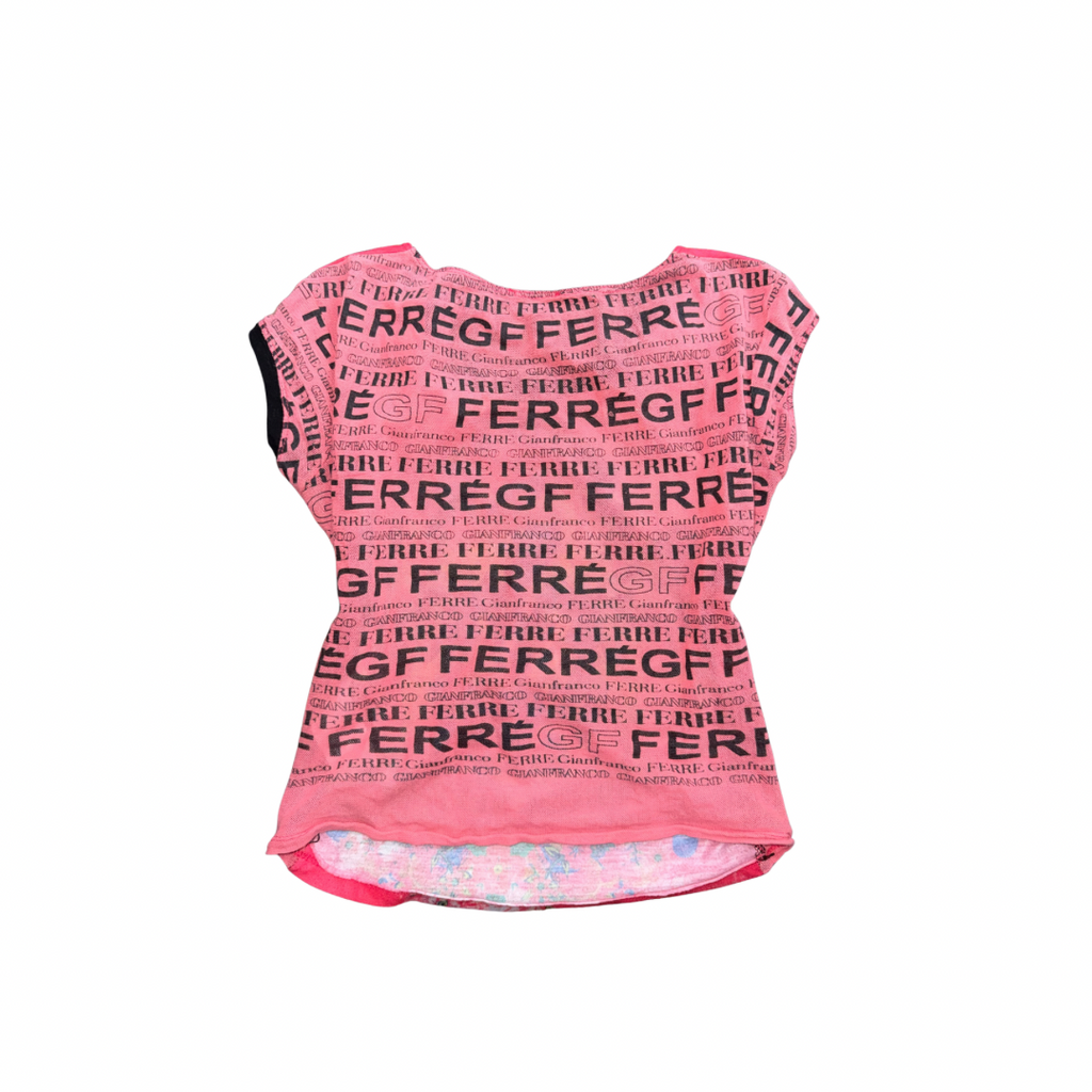 Vintage GF Ferré "Angel Effect" All-Over Print Top